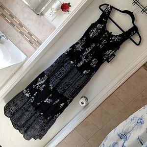 Lapis Peasant Sheer Maxi Dress